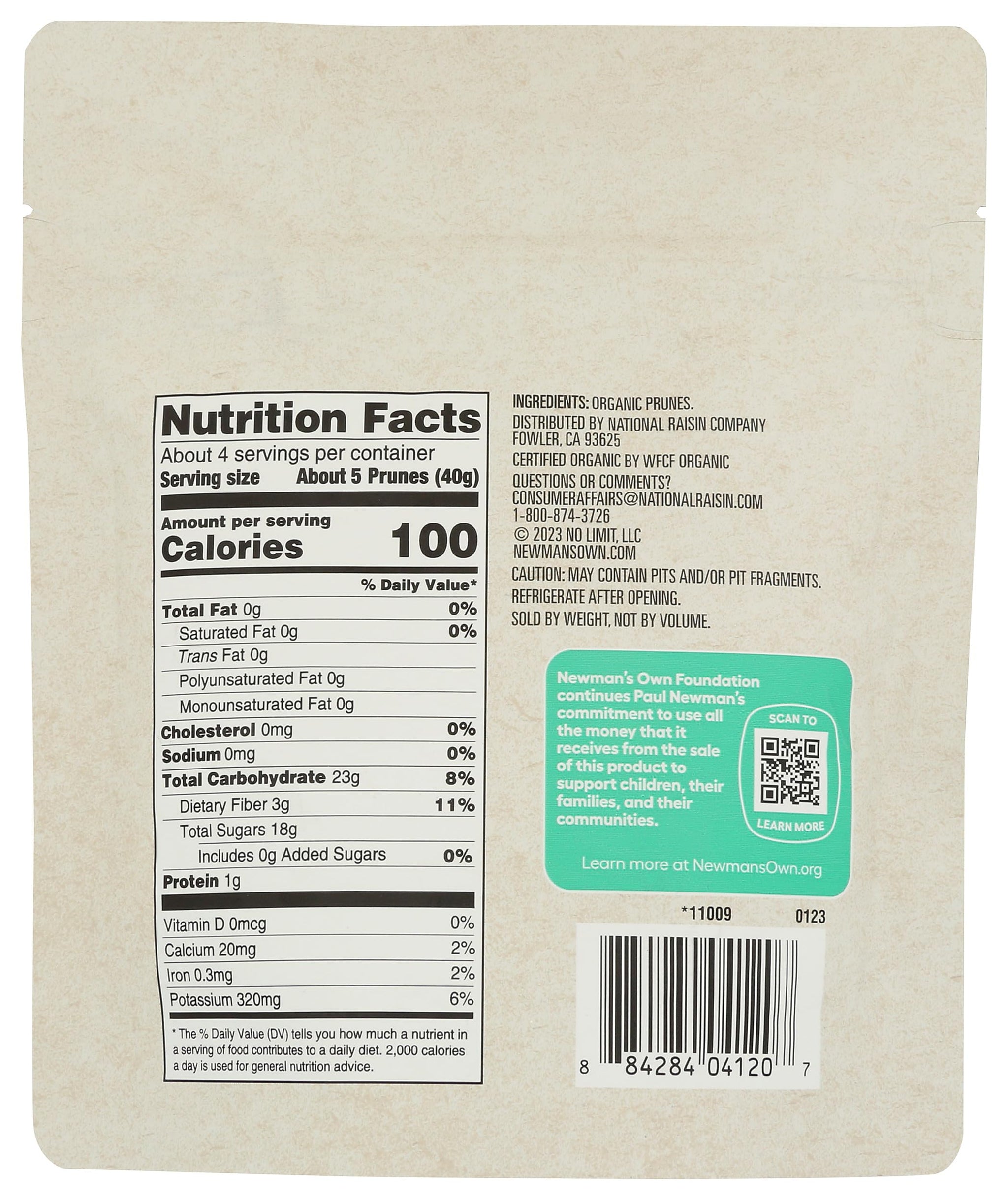 Newman's Own Organic Prunes, 6 Oz