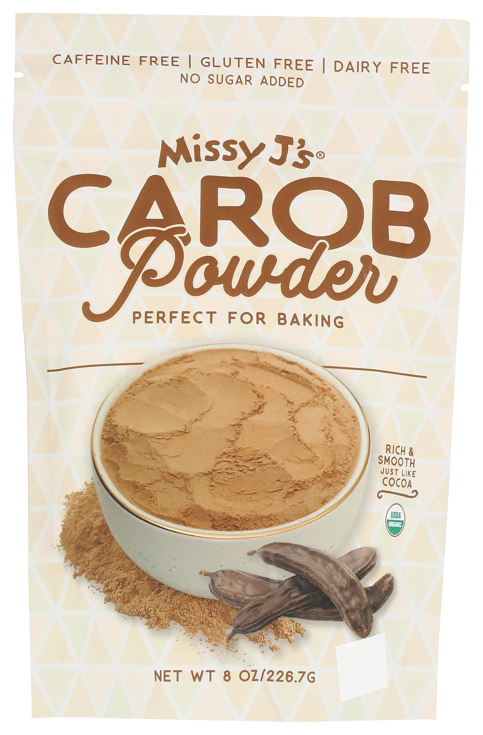 Missy Js Organic Sweet Aussie Carob Powder, 8 OZ