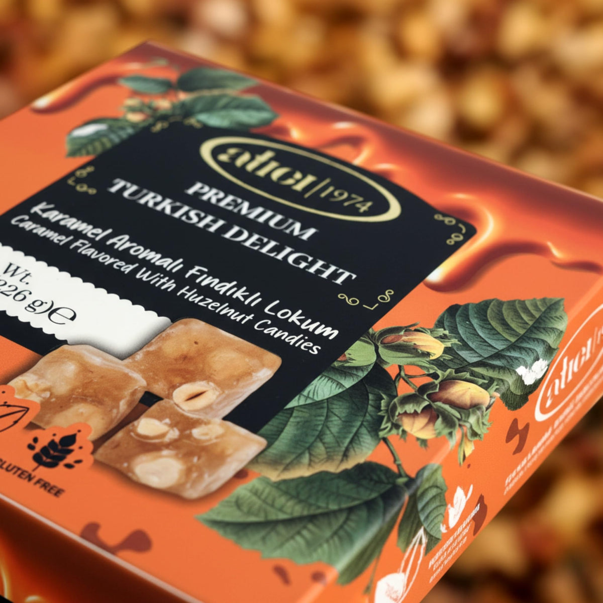 Atici Lokum Authentic Turkish Delight 8oz - Gourmet Vegan Sweets, Gluten-Free, Halal Soft Chewy Candy Gift Box | Traditional Premium Lokum Loukoumi