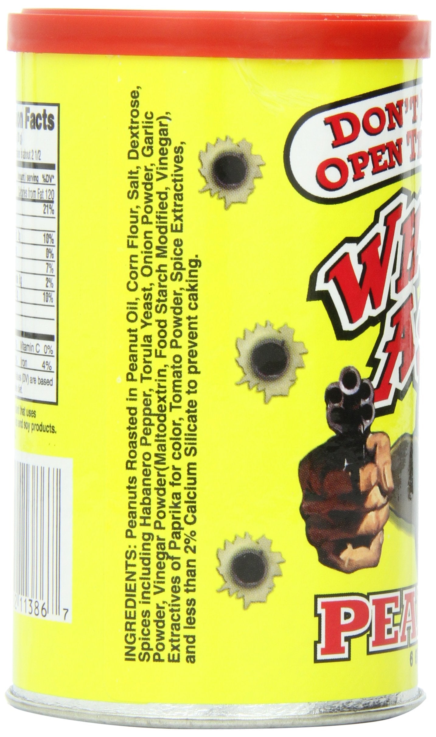 Ass Kickin' Whoop Ass Peanuts, 6-Ounce Cans (Pack of 6)