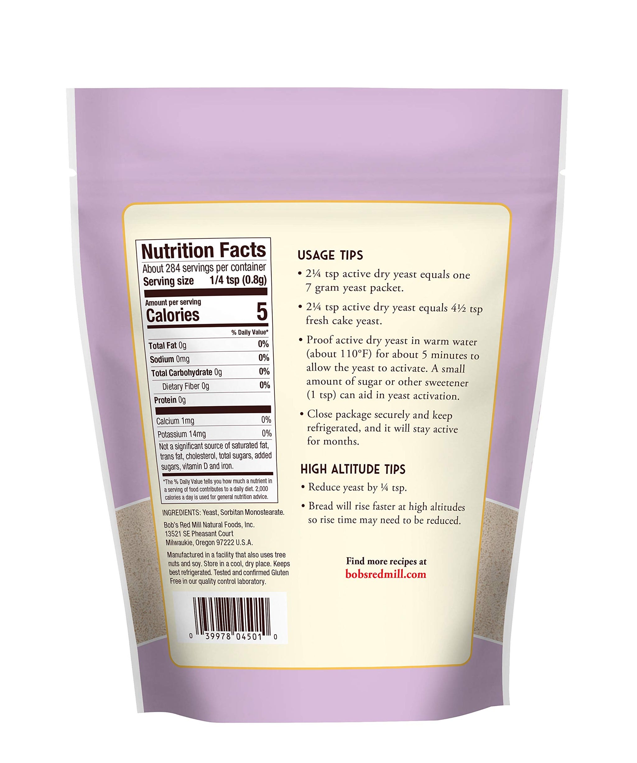 Bob's Red Mill Gluten Free Active Dry Yeast, 08 Oz