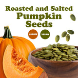 Food to Live Dry Roasted Pumpkin Seed with Himalayan Salt, 8 Ounces - Oven Roasted Pepitas, Lightly Salted, No Oil, Perfect for Baking and Salads
