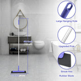 TRENNCHI Floor Squeegee with 180° Rotating Head, EVA Foam Blade Squeegee for Floor with Adjustable Aluminum Long Handle, Squeegee Broom for Window
