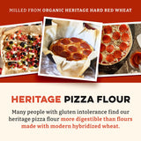 Sunrise Flour Mill USDA Organic Heritage Pizza Flour - 5 lbs | Milled from Hard Red Wheat | Easier to Digest with Less Bloating | No Bleaching or