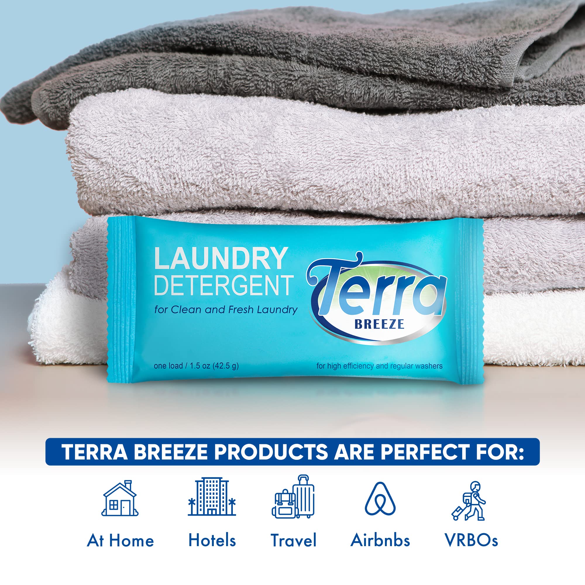 Terra Breeze Laundry Detergent Powder - 1.5 oz Packet (Case of 150)