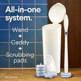 Clorox ToiletWand Disposable Toilet Cleaning System, Spring Cleaning Essential, ToiletWand, Storage Caddy, and 16 Disinfecting ToiletWand Scrubbing
