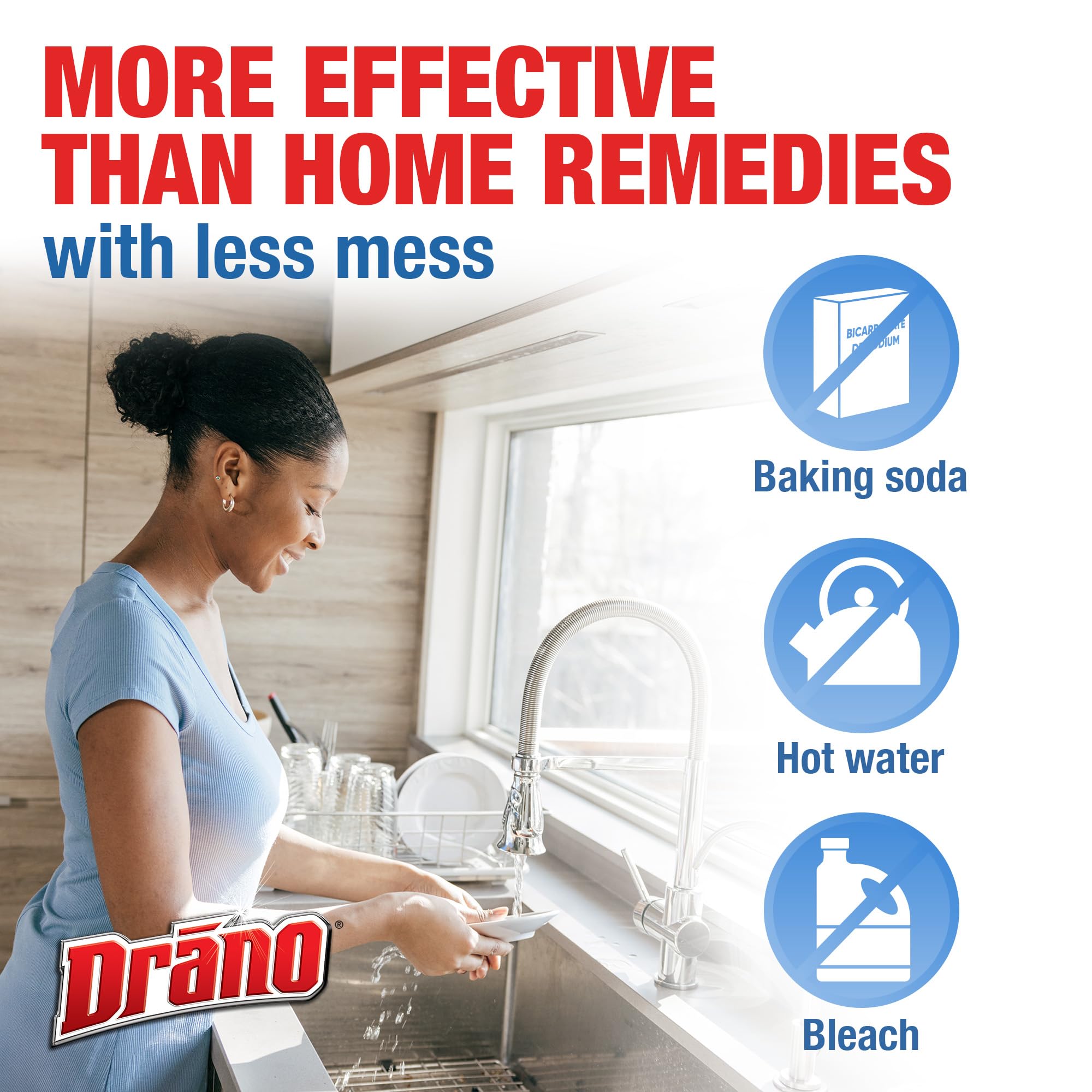 Drano Balance Drain Clog Remover and Cleaner, Non-Corrosive Formula, Safe on All Pipes and Septic Tanks, Formulated Using Only Essential Ingredients