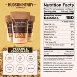 Hudson Henry Chocolate Pecan Granola for Yogurt, Snacking & Cereal | Dark Chocolate Granola with Pecans & Oats | Gluten Free, Non-GMO, Small Batch
