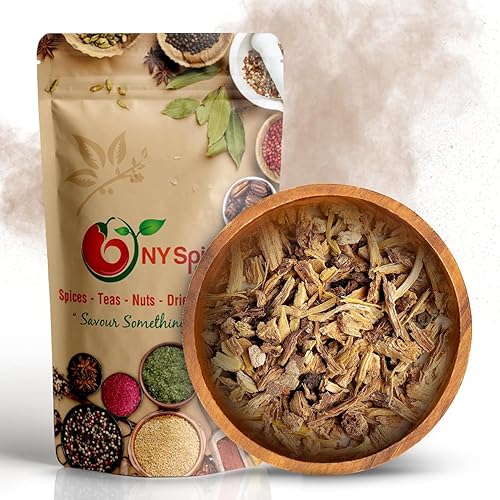 NY Spice Shop Angelica Root Cut - 4 Ounce Dried Herbal Ingredient - Archangelica officinalis Root - Traditional Tea and Herbal Blending Use - Earthy