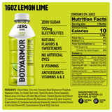 BODYARMOR ZERO Sugar Lemon Lime Electrolyte Drink, Natural Flavors, 16 Fl Oz Bottles (12 Pack), B Vitamins & Antioxidants Sugar Free Hydration