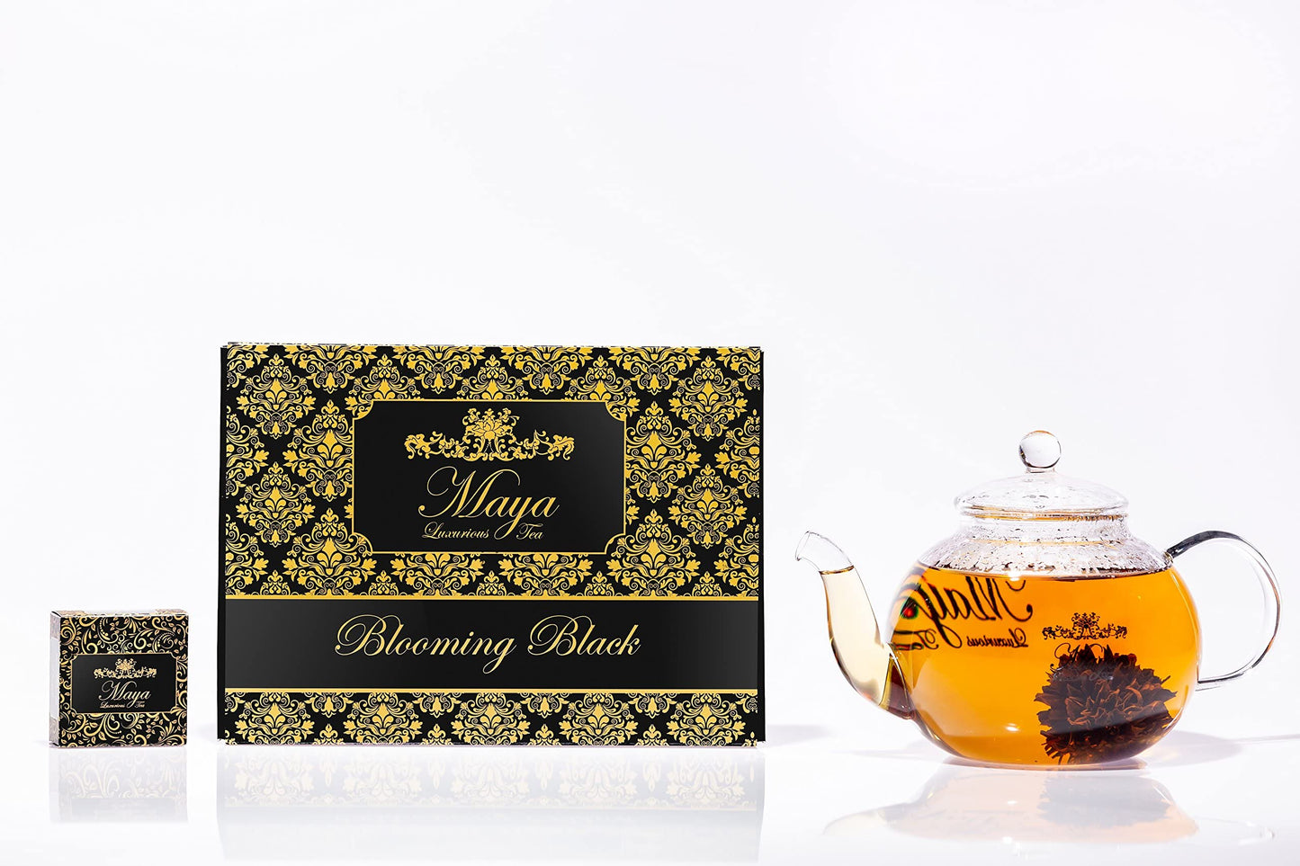 MAYA LUXURIOUS TEA Blooming Black, Pack of 12 PACKAGING MAY VARY