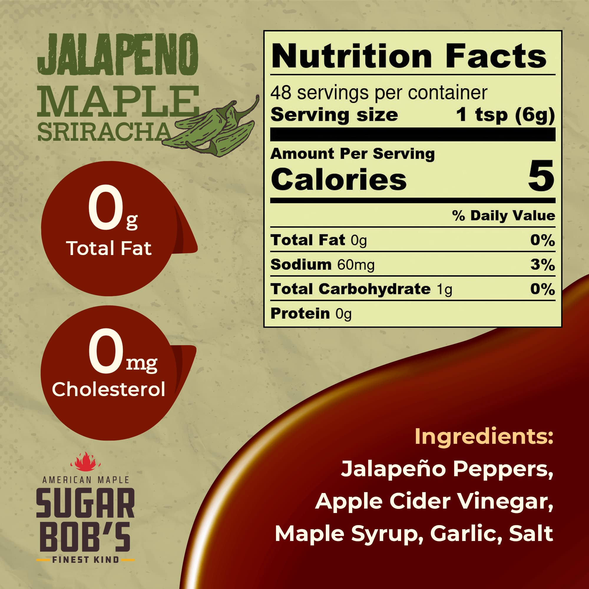 Sugar Bob's Finest Kind, Hot Sauce Variety Pack & Gift Set, Includes Vermont Maple Sriracha, Jalapeno and Habanero Hot Sauces, (Pack of 3)