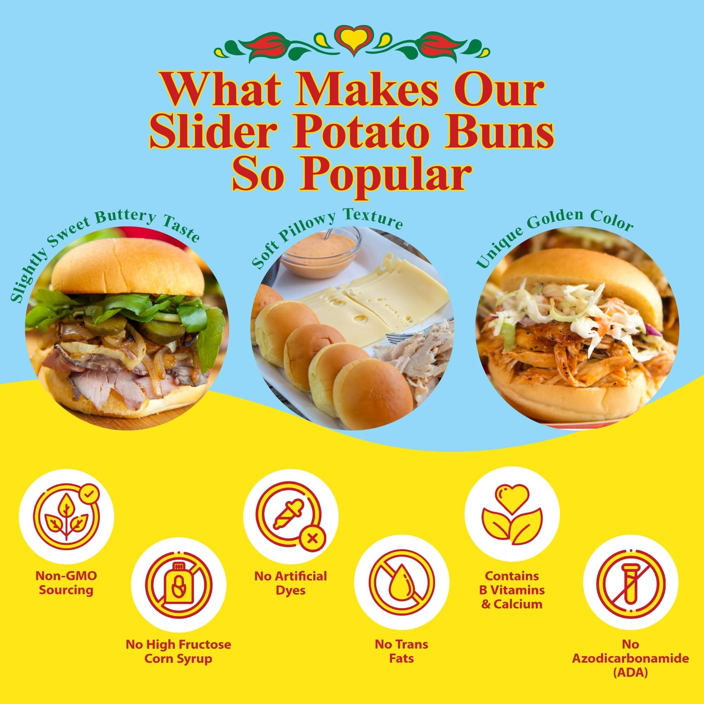 Martin's Slider Potato Rolls- 12 pk 15 oz (3 bags)