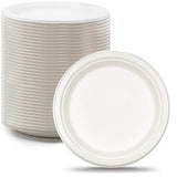 Green Earth - Natural Bagasse (Sugarcane Fiber) Tree Free 9" Paper Plate / Biodegradable / Compostable (500 Counts Disposable Plates?