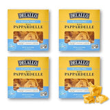 DeLallo Gluten-Free Pappardelle Pasta Nests, Made with Corn and Rice Flour and Farm Fresh Eggs, Made in Italy, Bronze Cut, Non-GMO, Wheat Free, 8.8 oz