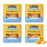DeLallo Gluten-Free Pappardelle Pasta Nests, Made with Corn and Rice Flour and Farm Fresh Eggs, Made in Italy, Bronze Cut, Non-GMO, Wheat Free, 8.8 oz