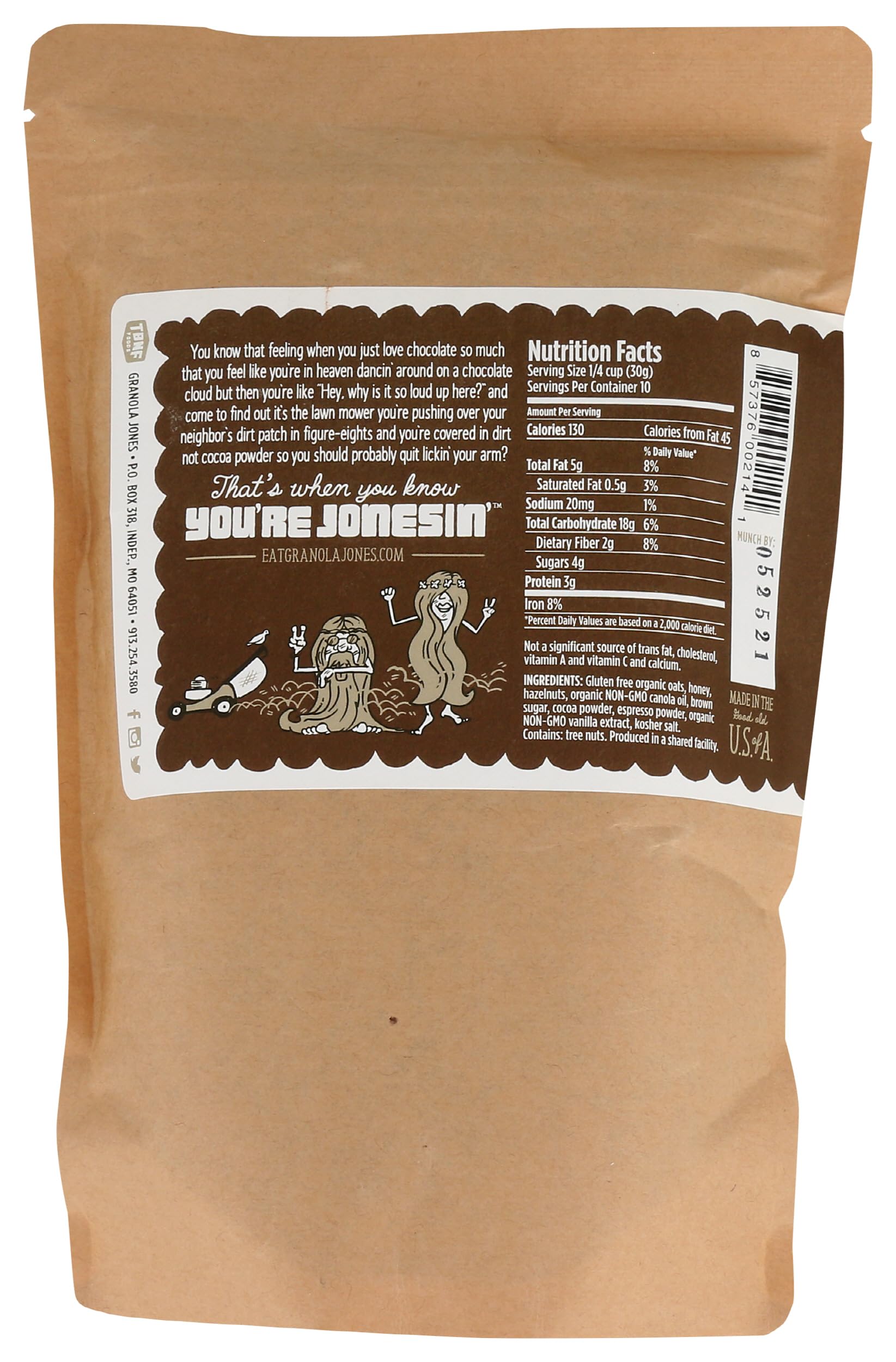 GRANOLA JONES Mocha Haze Granola, 10 OZ