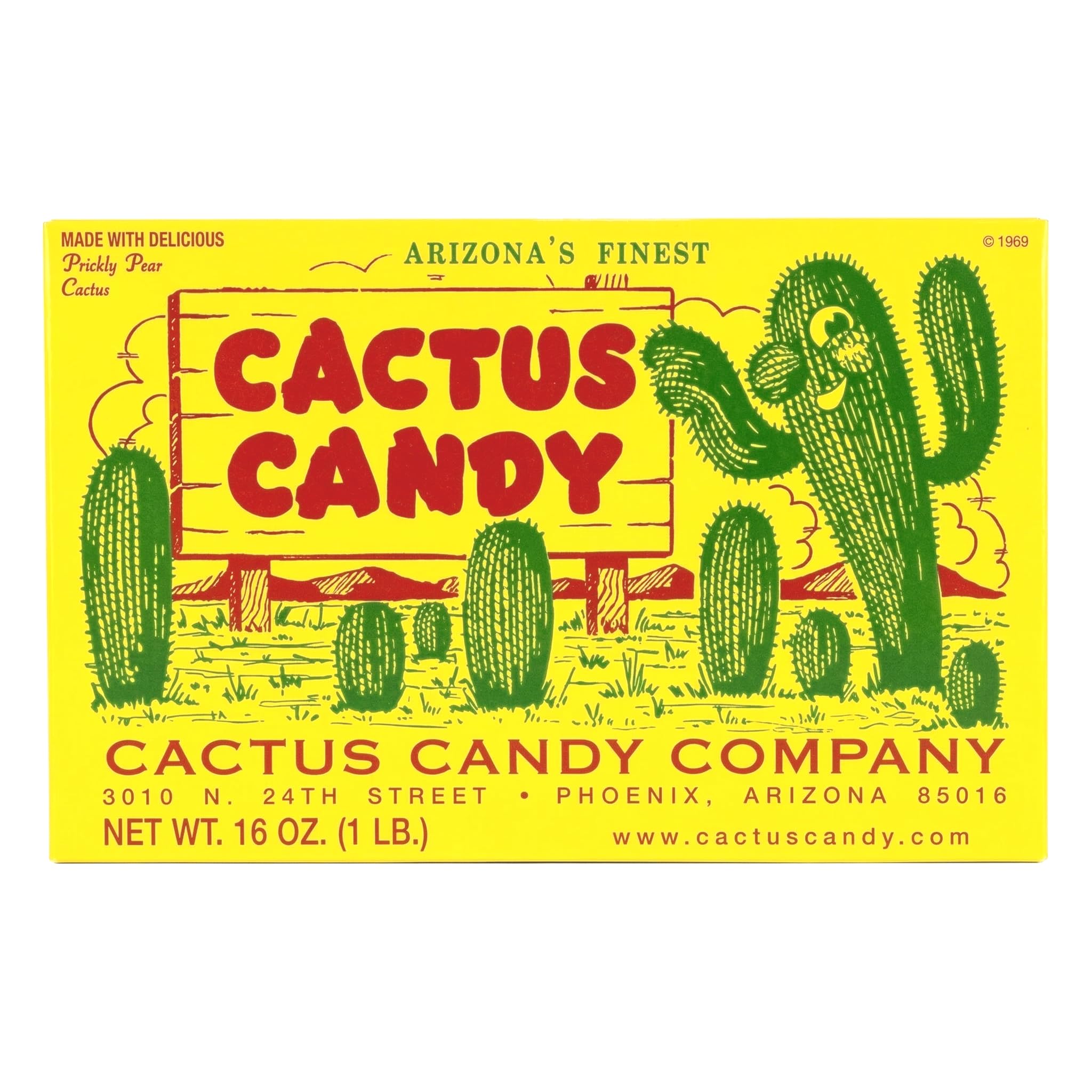 1 LB Box of Prickly Pear Cactus Candy