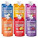 Designer Wellness Protein Smoothie, Mixed Variety Pack, 12g Whey Protein, Real Fruit Smoothie Snack, No Added Sugar, Low Carb, Gluten-Free