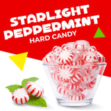 Starlight Peppermint Mints | 1 Pound Bag - Approx. 75 Count | Old Fashioned Hard Candy | Hard Candy Individually Wrapped for Office Bowls & Holiday