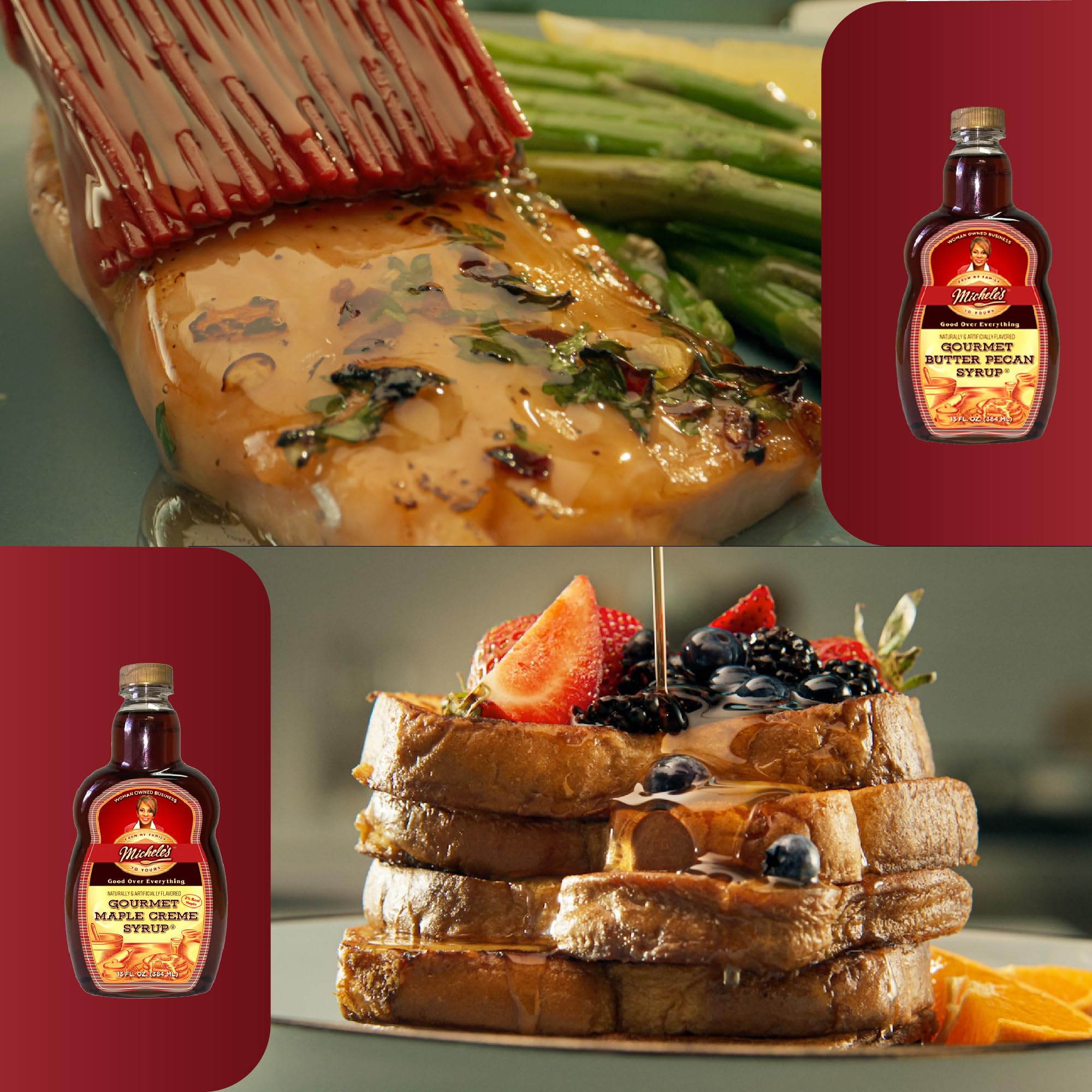 Michele’s 40th Anniversary Gourmet Breakfast Gift Set - Butter Pecan & Maple Cream Syrups, Buttermilk Pancake Mix, Recipe Book - Perfect Holiday & Thanksgiving Gifts - Gourmet Food for Foodies, Breakfast Lovers & Special Occasions