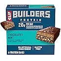 CLIF BUILDERS Protein Bars - Chocolate Mint Flavor - 20g Plant Based Protein - Gluten Free - Non-GMO - Low Glycemic - No Artificial Sweeteners - 2.4