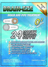 Drain & Pipe Drain-Eze Pro for Main Sewer and Septic Lines. Build-Up Remover-Conditioner (24-Treatments (24))