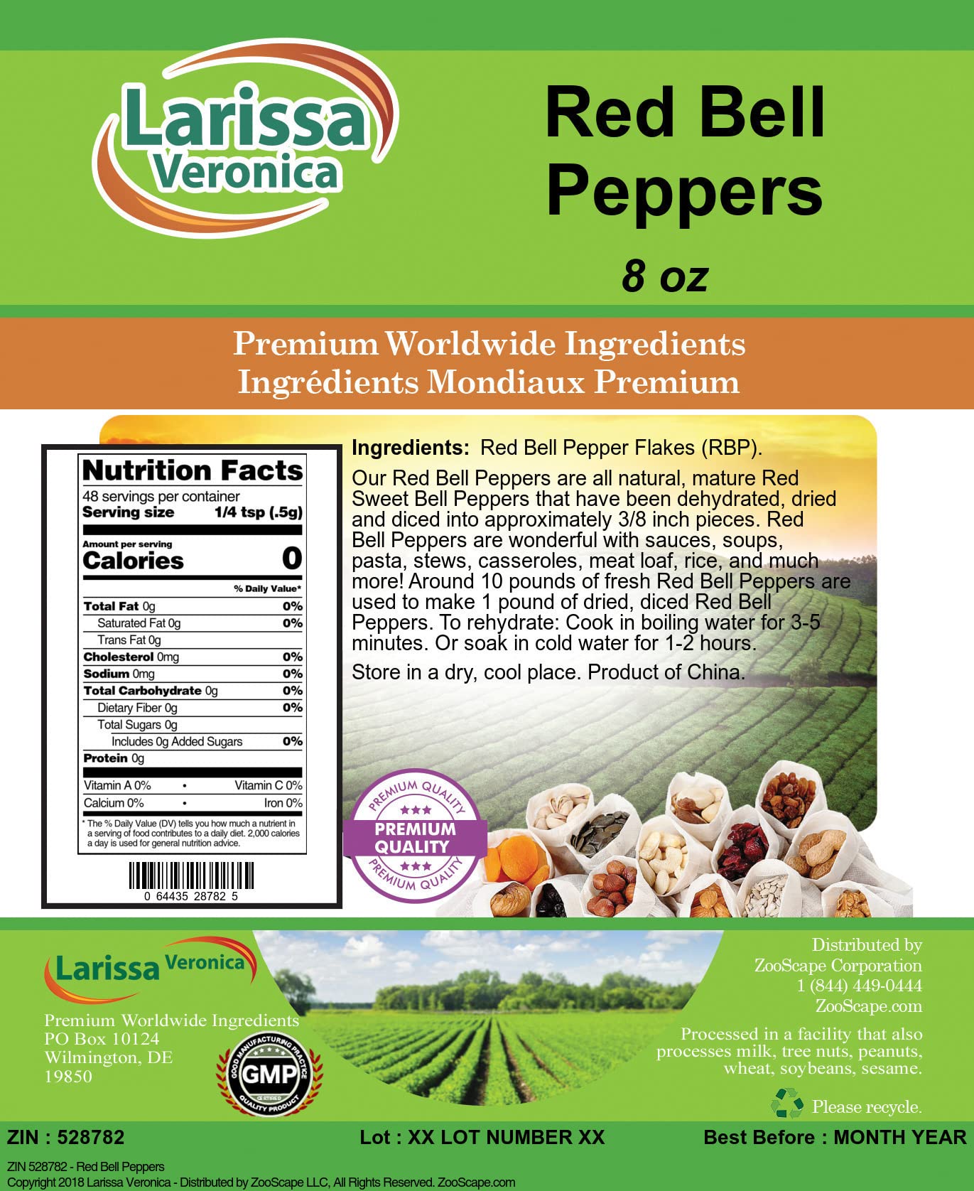Red Bell Peppers (8 oz, ZIN: 528782) - 3 Pack