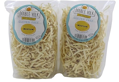Double Yolk Gluten Free Medium Egg Noodles,10 Ounce Bag (Pack of 2)