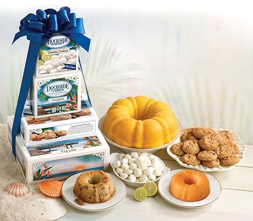 Dockside Market Direct From The Florida Keys Tropical Tower. A Gift Including Key Lime, Banana & Orange Cakes, Coconut and Key Lime Cookies. All