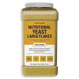 Coolinario Large Fortified Nutritional Yeast Flakes - 1 Gal (1.5 lbs) Savory Cheese Flavor for Vegan Cooking | Rich in B-Vitamins, Protein & Fiber |