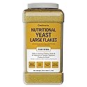 Coolinario Large Fortified Nutritional Yeast Flakes - 1 Gal (1.5 lbs) Savory Cheese Flavor for Vegan Cooking | Rich in B-Vitamins, Protein & Fiber |