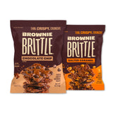 Brownie Brittle - Chocolate Chip & Salted Caramel Thin and Crispy Sweet Snacks (Pack of 20, 1 oz), Rich Gourmet Brownie Bites Dessert