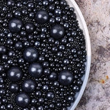 Black Sprinkles Edible Pearls Sugar Black Candy 4.2oz Idea Desserts Sprinkles Cake Decorations Cupcake Toppers Cookie Decorating Ice Cream Toppings