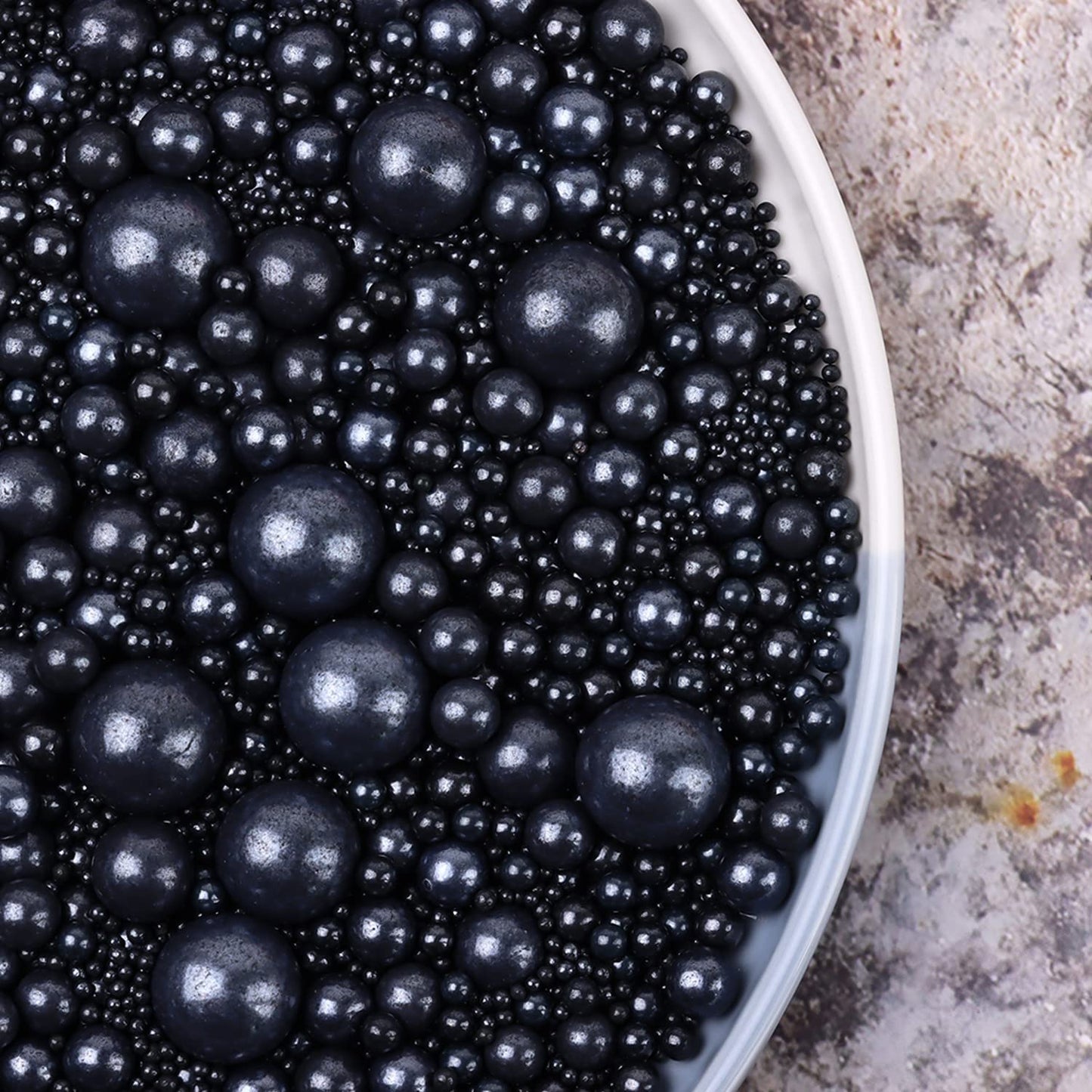Black Sprinkles Edible Pearls Sugar Black Candy 4.2oz Idea Desserts Sprinkles Cake Decorations Cupcake Toppers Cookie Decorating Ice Cream Toppings