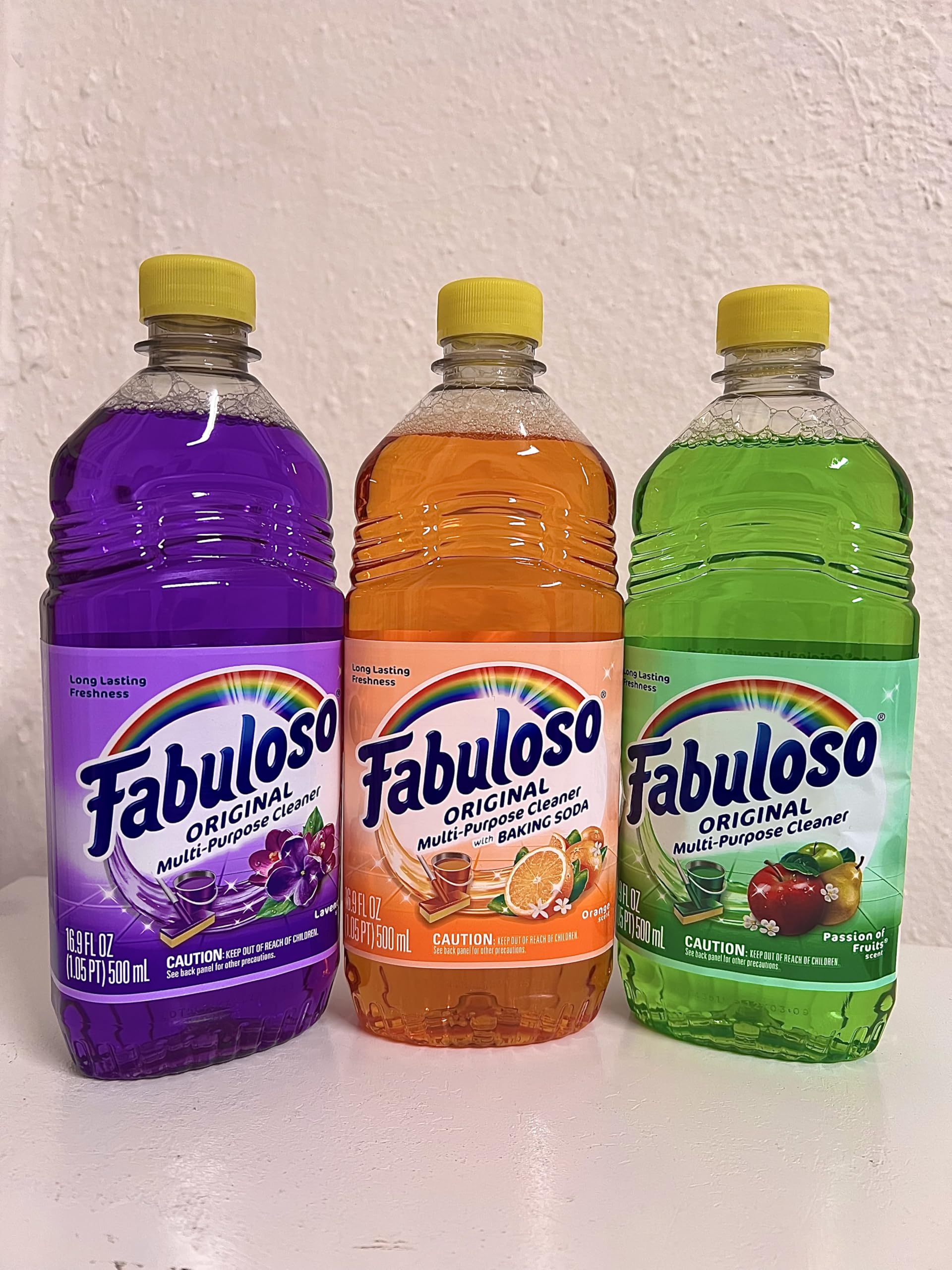 Fabuloso Multi-Purpose Cleaner Liquid 16.9 fl oz Bottles Assorted Scents Variety Bundle of 3 Bottles