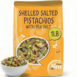 California Shelled Pistachios Kernels Dry Roasted & Salted Nuts, No shells, 1 Lb. - Oven Roasted to Perfection Resealable Bag for Added Freshness