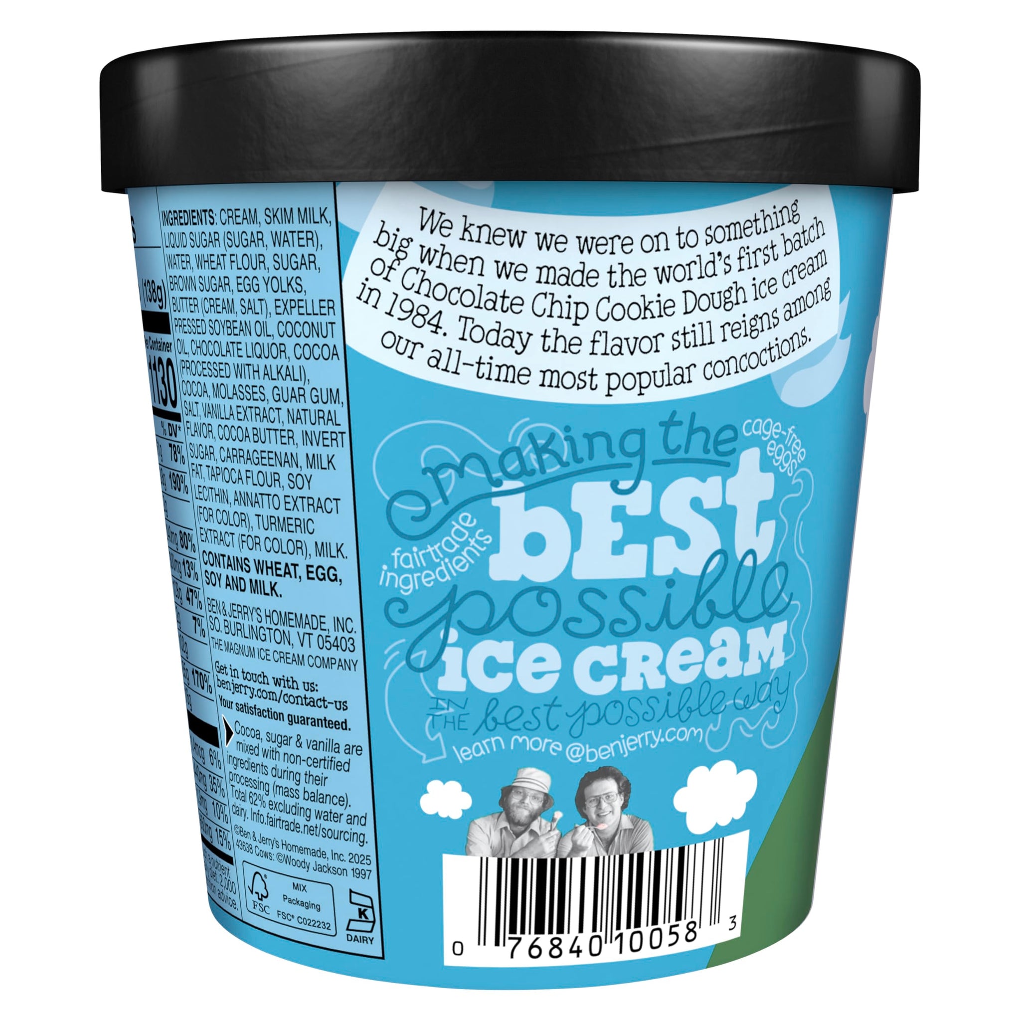 Ben & Jerry's Chocolate Chip Cookie Dough Ice Cream Pint 16 oz