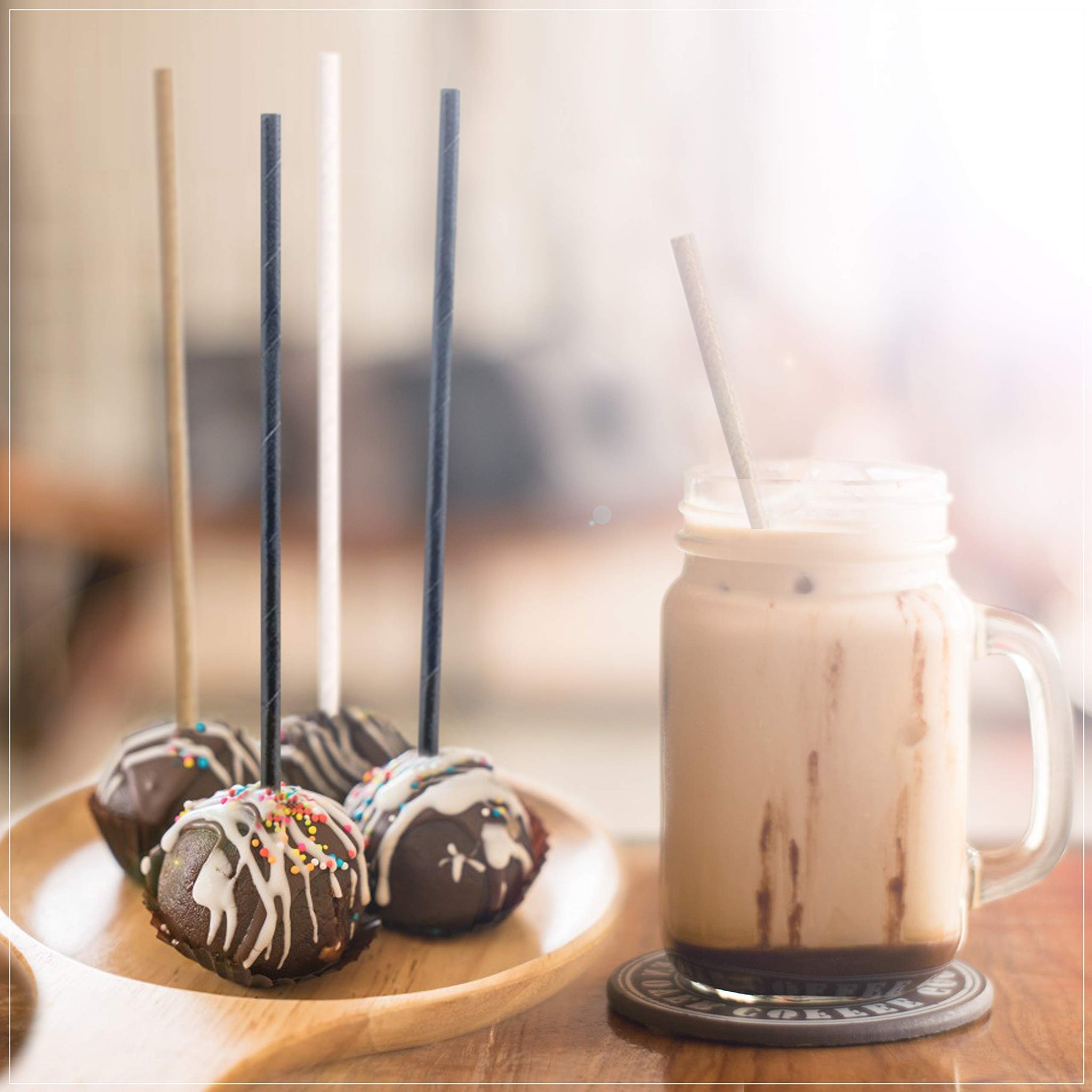World Brand 250 Count Kraft Paper Straws - Eco-Friendly Party Supplies - Biodegradable Drinking Straws - Plastic & Dye Free - Unwrapped - Perfect
