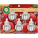 Air Wick Plug in Scented Oil Refill, Apple Cinnamon Medley, 5ct, Air Freshener, Essential Oils