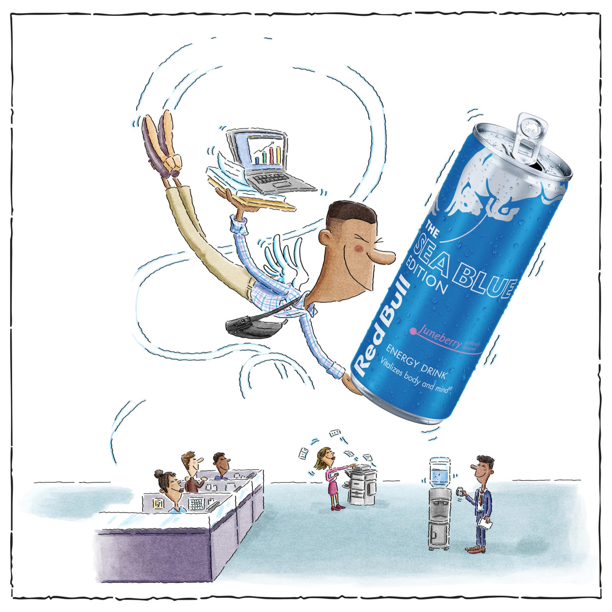Red Bull Energy Drink, Juneberry, Sea Blue Edition