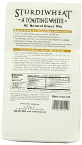 Sturdiwheat All Natural Bread Mix, Golden Grain White, 20-Ounce Package (Pack of 4)
