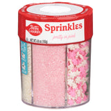 Betty Crocker 6 Cell Sprinkles, Pretty in Pink, Dessert Sprinkles for Cake, Cupcake, Cookies, Gender Reveal, Baby Showers, Pink and White Mix, 6.7 Oz