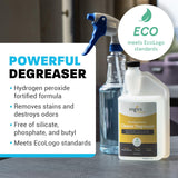 Zogics Peroxide Powered Cleaner Degreaser, 32 oz Bottle Makes up to 8 Gallons - Meets ECOLOGO Standards