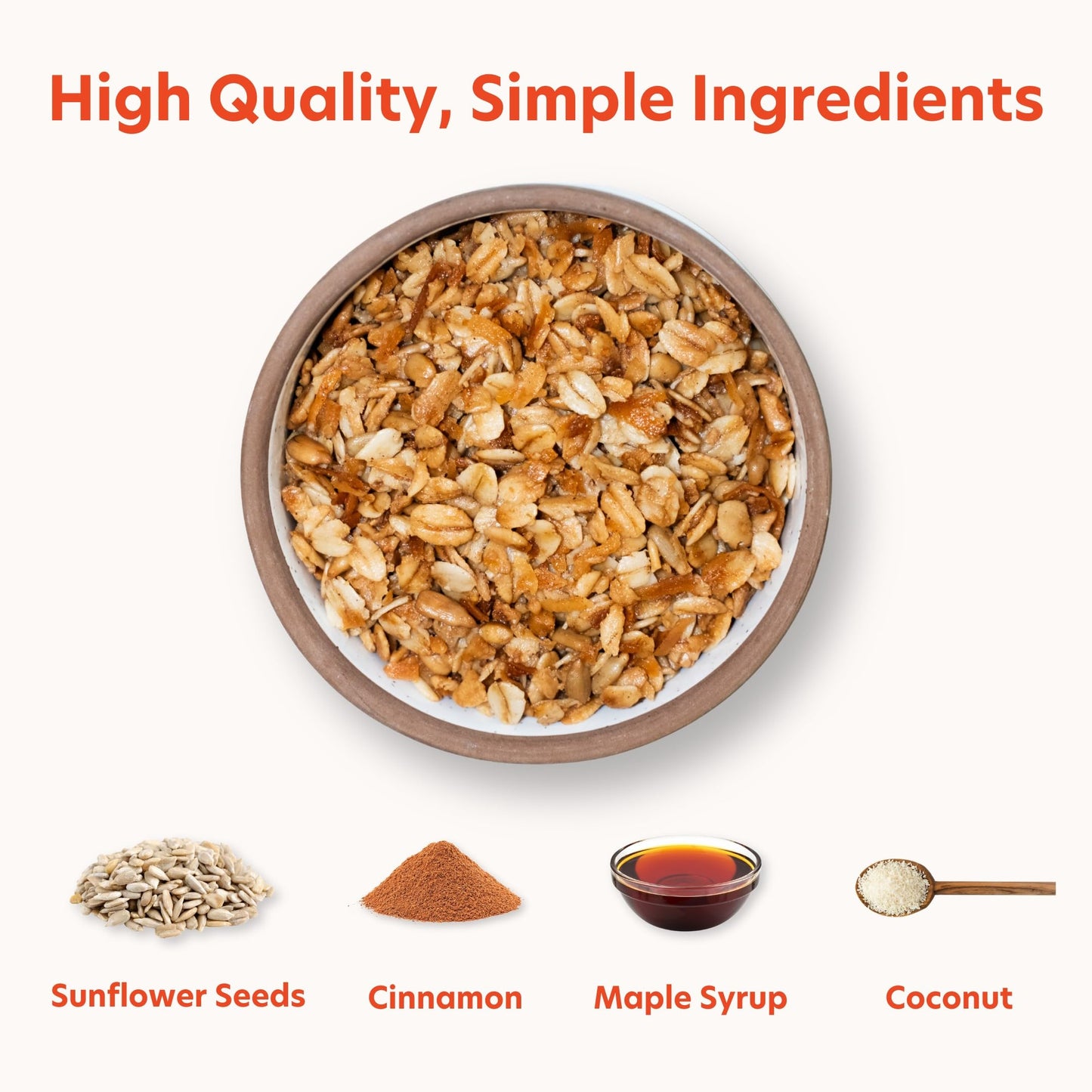 Virtue Foods Bulk Nut Free Granola - 10 lb (160 oz) Resealable Bag - Lightly Sweetened with Maple Syrup - Gluten Free, Seed Oil Free, Loose Style