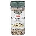 Badia Organic Tri-Color Sesame Seeds 5 oz - Nutty and Crunchy Blend of White, Black & Toasted Sesame Seeds