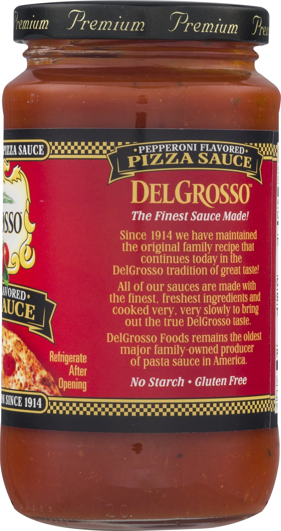 Delgrosso, Pepperoni Flavored Traditional Pizza Sauce, 14 Ounce