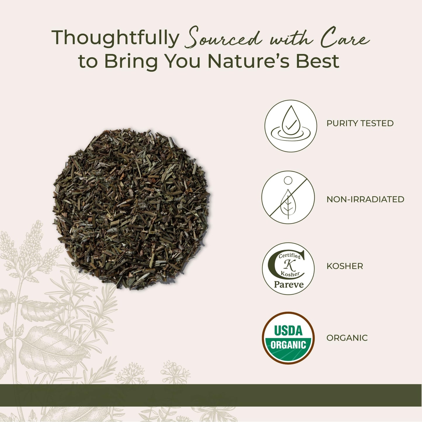 Starwest Botanicals Cleavers Herb Organic - Dried Loose Leaf Herb for Tea, & Herbal Blends, Cut & Sifted, Certified Kosher, Non-GMO - 4 oz Pouch