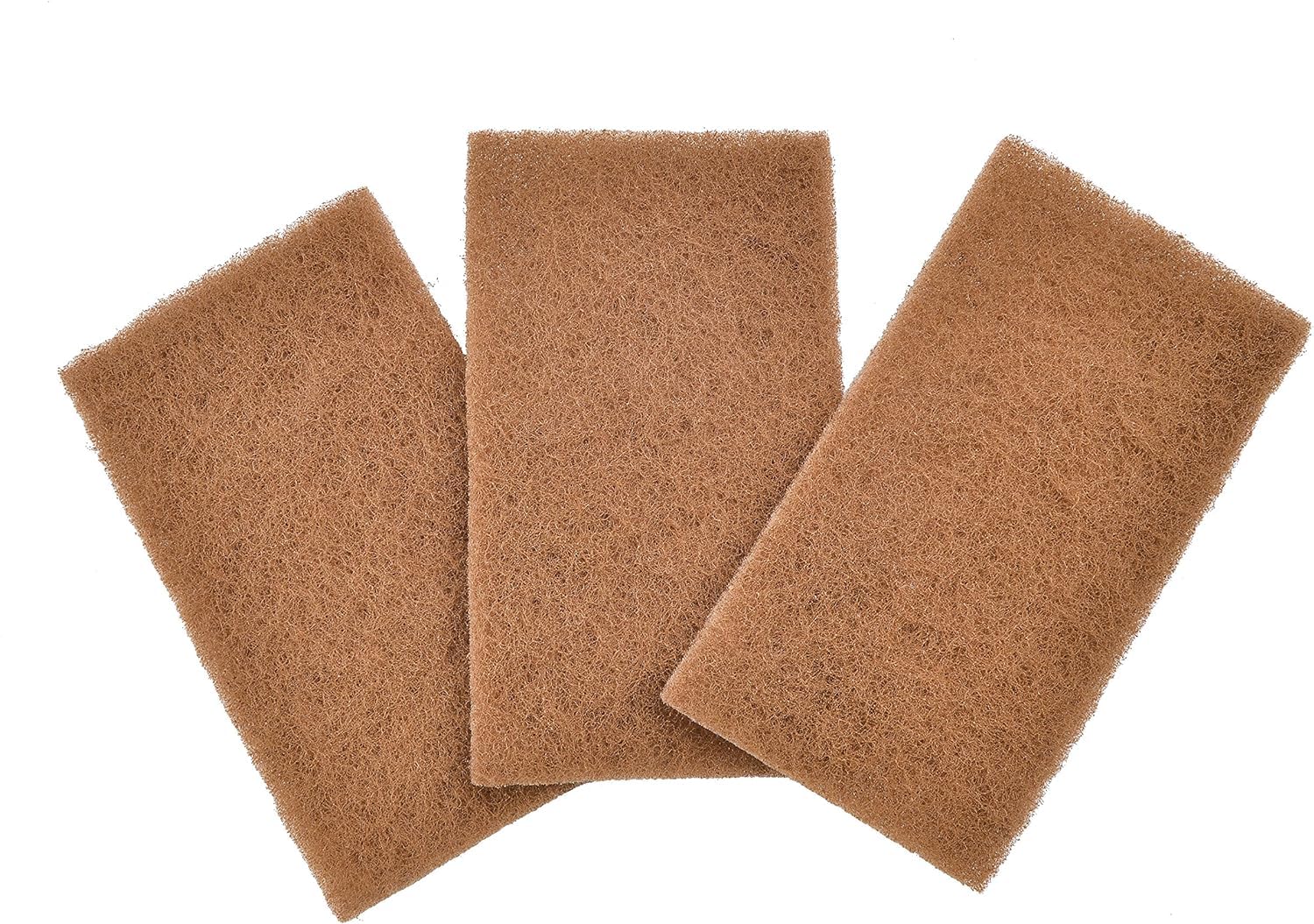 Full Circle Neat Nut - Walnut Scour Pads, Pack of 3 - Dual-Sided Non-Scratch Dish Scrubbers Made with Plant-Based & Recycled Materials, Durable