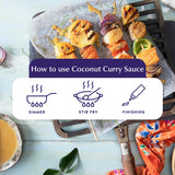 Watcharee’s Thai Coconut Curry Sauce - Authentic Thai Flavor Crafted with Natural Ingredients, Ready-to-Use, Vegan, Non-GMO, Gluten-Free, 9.8 fl oz